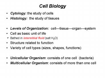Cell Biology