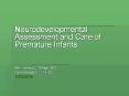 Neurodevelopmental Assessment and Care of Premature Infants PowerPoint PPT Presentation