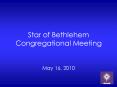 Star of Bethlehem Congregational Meeting PowerPoint PPT Presentation