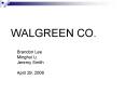 WALGREEN CO. PowerPoint PPT Presentation