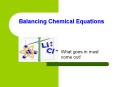 Balancing Chemical Equations PowerPoint PPT Presentation