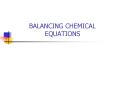 BALANCING CHEMICAL EQUATIONS PowerPoint PPT Presentation