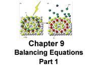 Balancing Equations
