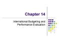 International Budgeting and Performance Evaluation PowerPoint PPT Presentation