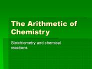 The Arithmetic of Chemistry