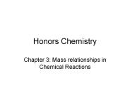 Honors Chemistry