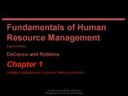 Strategic Implications of a Dynamic HRM Environment