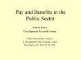 Pay and Benefits in the Public Sector PowerPoint PPT Presentation