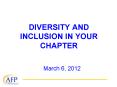 DIVERSITY AND INCLUSION IN YOUR CHAPTER PowerPoint PPT Presentation