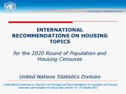INTERNATIONAL RECOMMENDATIONS ON HOUSING TOPICS