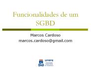 Funcionalidades de um SGBD