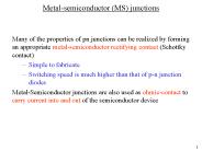 Metal-semiconductor (MS) junctions