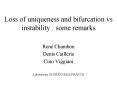 Loss of uniqueness and bifurcation vs instability : some remarks PowerPoint PPT Presentation