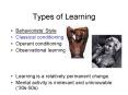 Types of Learning PowerPoint PPT Presentation