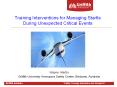 Training Interventions for Managing Startle During Unexpected Critical Events PowerPoint PPT Presentation