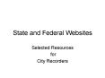 State and Federal Websites PowerPoint PPT Presentation