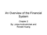 An Overview of the Financial System