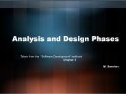 Analysis and Design Phases