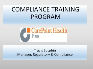 Travis Sutphin Manager, Regulatory