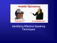 Identifying Effective Speaking Techniques PowerPoint PPT Presentation