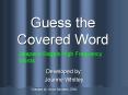 Guess the Covered Word PowerPoint PPT Presentation