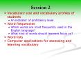 Vocabulary size and vocabulary profiles of students PowerPoint PPT Presentation