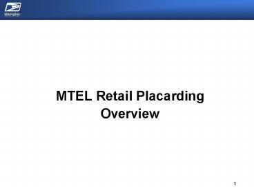 MTEL Retail Placarding