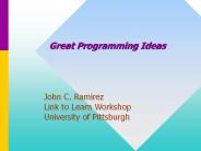 Great Programming Ideas