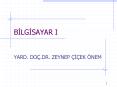 BILGISAYAR I PowerPoint PPT Presentation