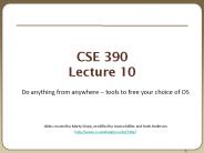CSE 390 Lecture 10