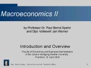 Macroeconomics II