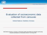 Evaluation of socioeconomic data collected from censuses