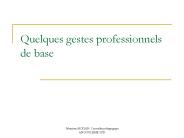 Quelques gestes professionnels de base