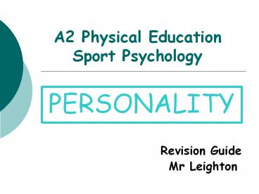 A2 Physical Education Sport Psychology