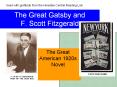 The Great Gatsby and F. Scott Fitzgerald PowerPoint PPT Presentation