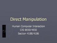 Direct Manipulation