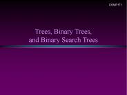 Trees, Binary Trees, and Binary Search Trees