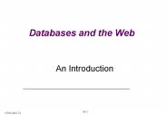 Databases and the Web