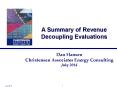 A Summary of Revenue Decoupling Evaluations PowerPoint PPT Presentation