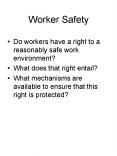 Worker Safety PowerPoint PPT Presentation