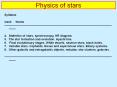 Physics of stars PowerPoint PPT Presentation