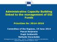 Administrative Capacity Building linked to the management of ESI Funds Priorities for 2014-2016 PowerPoint PPT Presentation