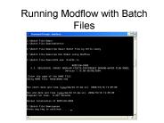 Running Modflow with Batch Files