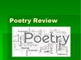 Poetry Review PowerPoint PPT Presentation