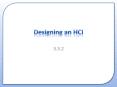 Designing an HCI PowerPoint PPT Presentation