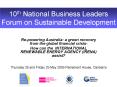 10th National Business Leaders Forum on Sustainable Development PowerPoint PPT Presentation