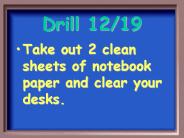 Drill 12/19