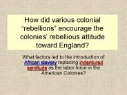 How did various colonial 