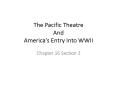 The Pacific Theatre And America PowerPoint PPT Presentation