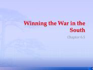 Winning the War in the South